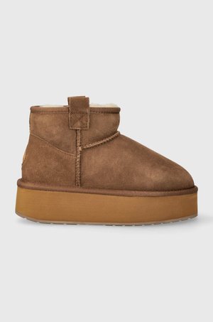 Emu Australia śniegowce zamszowe Foy Flatform Micro kolor brązowy W13073.CHES