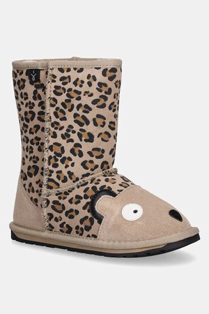 Emu Australia śniegowce zamszowe dziecięce Cheetah kolor beżowy K11103