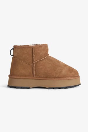 Emu Australia śniegowce zamszowe Sharky Micro Flatform kolor brązowy W13304